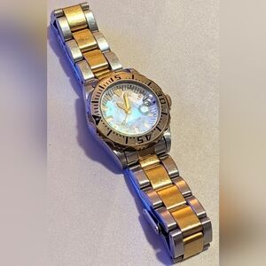 Invicta Pro Diver Lady Watch MOP Dial Two-Tone Bracelet 6895 Needs Battery 30mm